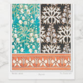 Monkshood wolfsbane Pflanze Art nouveau verneuil Weinetikett (Einzelnes Label)