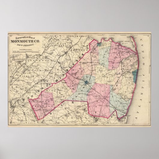 Monmouth Landkreis, NJ Poster (Vorne)