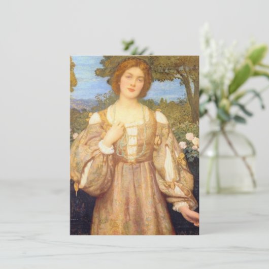 Monna Giovanna (von Edward Robert Hughes) Karte (Stehend Vorderseite)