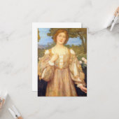 Monna Giovanna (von Edward Robert Hughes) Karte (Vorderseite/Rückseite Beispiel)