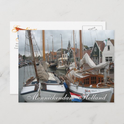 Monnickendam Holland Postcard Postkarte (Vorne/Hinten)