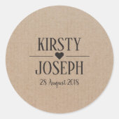 Mono-Bogen-Aufkleber Runder Aufkleber (Vorderseite)