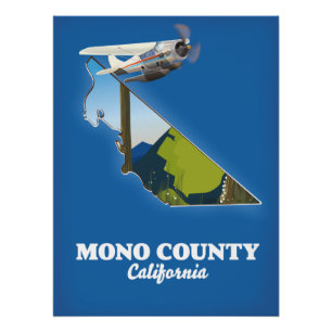Mono County California Karte Poster