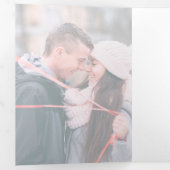 Mono-Foto-Hochzeitskalender für Herz Dreifach-gefaltete Programmkarte (Innen Erste Seite)