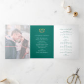 Mono-Foto-Hochzeitskalender für Herz Dreifach-gefaltete Programmkarte (Innenseite)