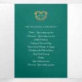 Mono-Foto-Hochzeitskalender für Herz Dreifach-gefaltete Programmkarte (Innenseite Mitte)