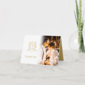 Mono-Fotos für Hochzeiten Dankeskarte (Vorderseite)