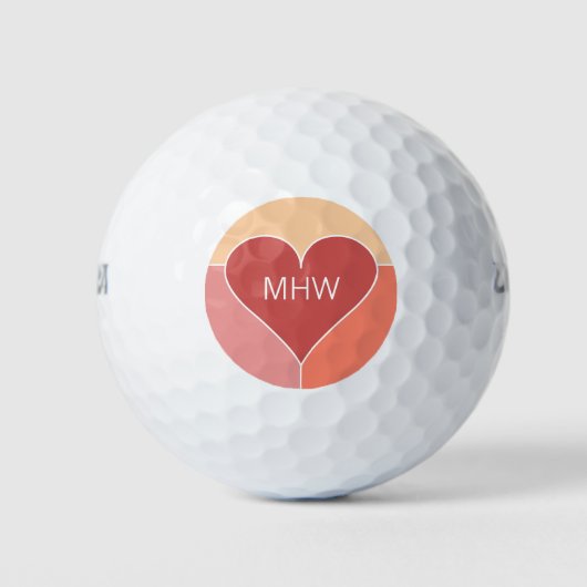 Mono-Golf-Kugeln nach Herzmuster Golfball (Vorderseite)