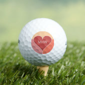 Mono-Golf-Kugeln nach Herzmuster Golfball (Insitu T-Shirt)