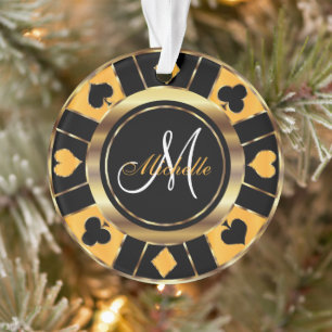 Mono-gramm-Chip im Casino Poker Ornament