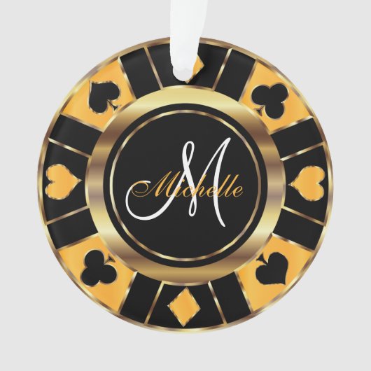 Mono-gramm-Chip im Casino Poker Ornament (Vorderseite)
