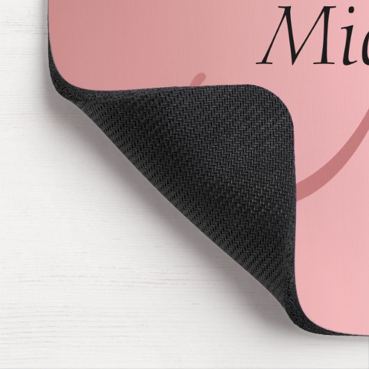 Mono Gramm Moderne elegante Rose Gold Template Mousepad (Ecke)