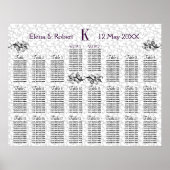 Mono-Gramm-Sitzkarte Poster (Vorne)