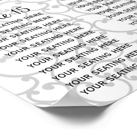 Mono-Gramm-Sitzkarte Poster (Ecke)