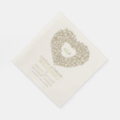 Mono-Gramm-Tulpenkrautfarbe zeichnend Serviette (Ecke)