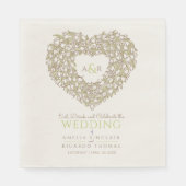 Mono-Gramm-Tulpenkrautfarbe zeichnend Serviette (Vorderseite)