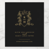 Mono-Hochzeit aus schwarzem Foto Weinetikett (Einzelnes Label)