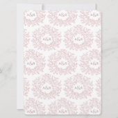 Mono-Hochzeit in Rosa Einladung (Rückseite)