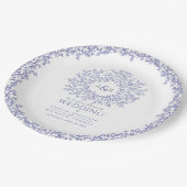 Mono-Hochzeit Pappteller (Schrägansicht)