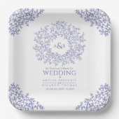 Mono-Hochzeit Pappteller (Vorderseite)