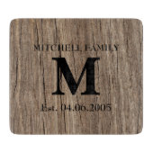 Mono-Imitate Hochzeiten Holz Urfamilie rustikal Schneidebrett (Vorderseite)