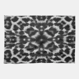 Mono-Kaleidoskop-Leopardenmuster Küchentuch