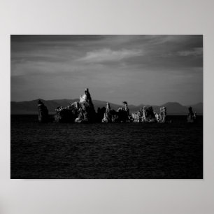 Mono Lake California - Schwarz und Weiß Poster
