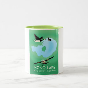 Mono Lake, Mono County, California Reiseplakat Zweifarbige Tasse