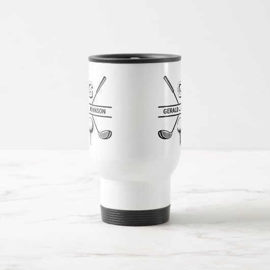 Mono-Modell für Golf-Design-Zwei-Tone-Kaffee-Tasse Reisebecher (Mittel)