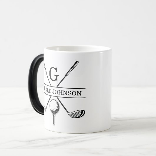 Mono-Modell für Golf-Design-Zwei-Tone-Kaffee-Tasse Verwandlungstasse (Vorderseite Links)