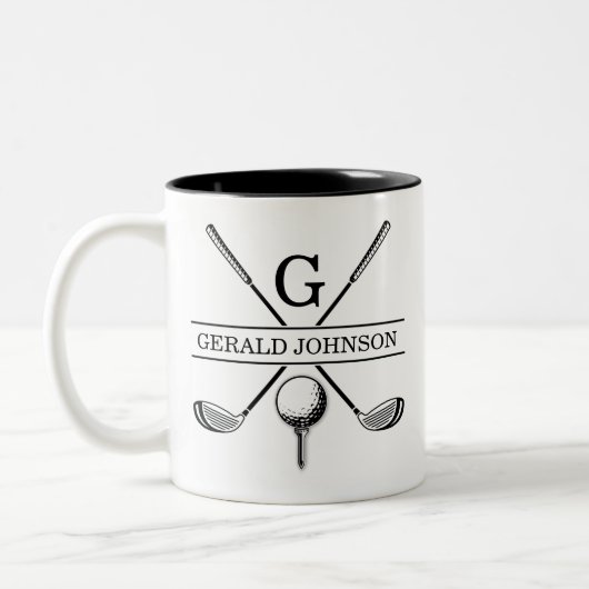 Mono-Modell für Golf-Design-Zwei-Tone-Kaffee-Tasse Zweifarbige Tasse (Links)