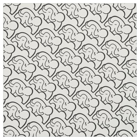 Mono-Muster für den Grafischen Elefanten Stoff (Muster)