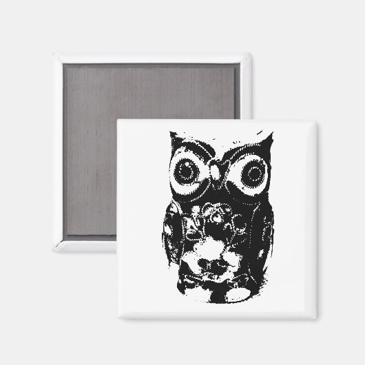 Mono Owl Magnet (Vorderseite/Rückseite)