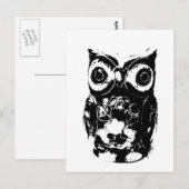 Mono Owl Postkarte (Vorne/Hinten)