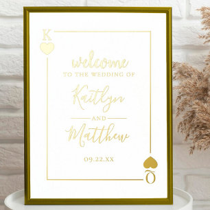 Mono Playing Card Hochzeit Foliendrucke