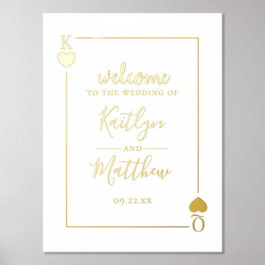 Mono Playing Card Hochzeit Foliendrucke (Vorderseite)