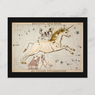 Monoceros Canis Minor und Atelier Typographique Postkarte
