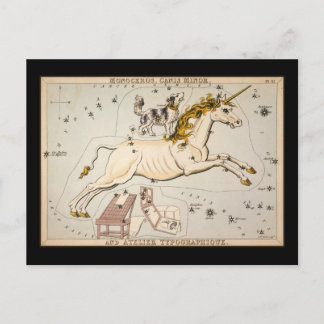 Monoceros Canis Minor und Atelier Typographique Postkarte
