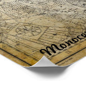 Monoceros Unicorn Star Map Constellation Astronomi Poster (Ecke)