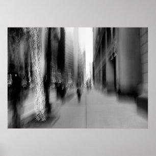 Monochrom-Abstrakt-Poster des NYC Poster