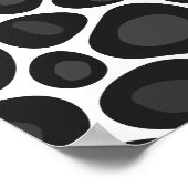 Monochrom-Bio-Kieselmuster Poster (Ecke)