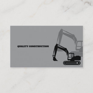 Monochrom Concept Heavy Equipment Construction Visitenkarte