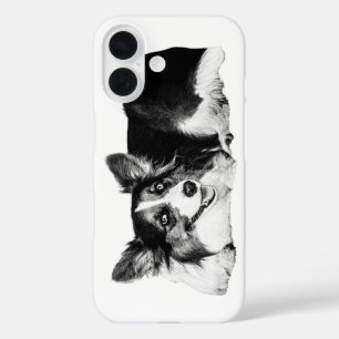 Monochrom-Corgi-Vertrauen iPhone 16 Hülle