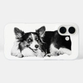 Monochrom-Corgi-Vertrauen Case-Mate iPhone Hülle (Rückseite (Horizontal))