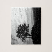 Monochrom der Baum-Silhouette Puzzle (Vertikal)