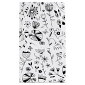Monochrom der wild lebenden Blume Kleine Geschenktüte (Rückseite)