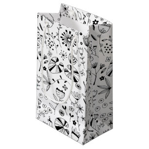 Monochrom der wild lebenden Blume Kleine Geschenktüte