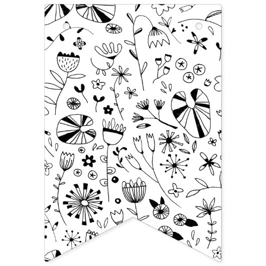 Monochrom der wild lebenden Blume Wimpelkette (Erste Fahne)