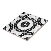 Monochrom Ethnic Folk Mosaic Geometric Muster Fliese (Seite)