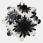 Monochrom-Garten: Schwarzweiß-Abstrakt Ornament Karte (Vorderseite)